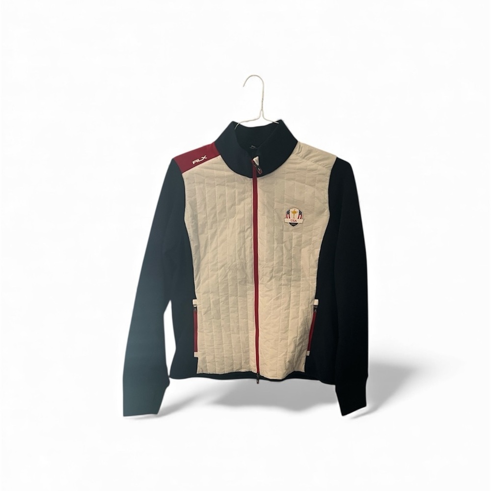 NWT! Ryder Cup 2025 RXL Blue and White Jacket with Red Accents